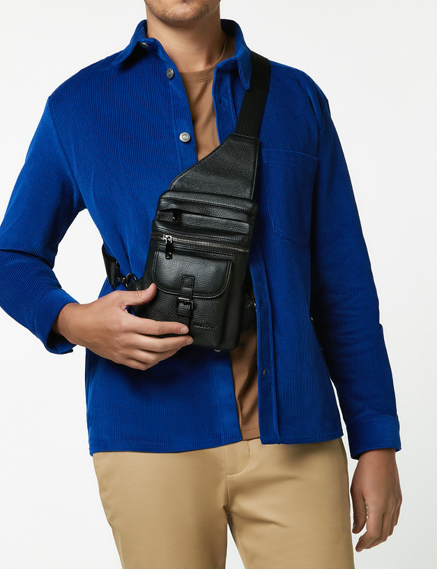 Черная мужская сумка MASCOTTE 622-2118-102 | ракурс 1