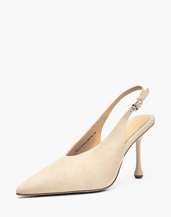 175-6101814-5611M Туфли летние женские велюр/нат.кожа молочн, Mascotte