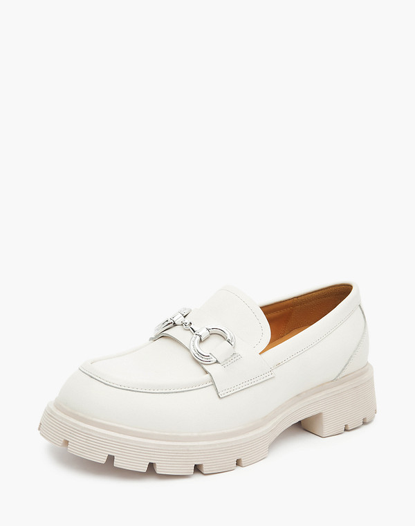 58-220811-4156M Туфли женские нат.кожа/нат.кожа бел, Mascotte