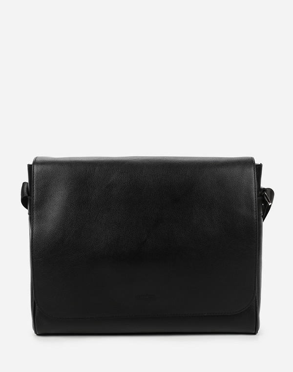 697-1107-102 Сумка мужская нат.кожа/текстиль черн, M, Mascotte