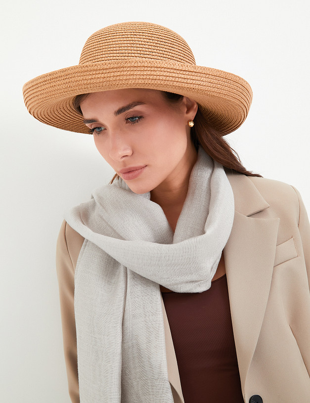 Бежевая женская шляпа MASCOTTE 776-4122-0309 | ракурс 1 Бежевая женская шляпа MASCOTTE 776-4122-0309 | ракурс 1