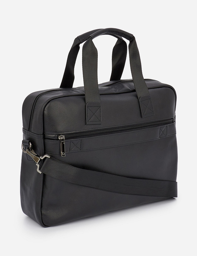 Черный мужской портфель MASCOTTE 642-1201-602 | ракурс 2