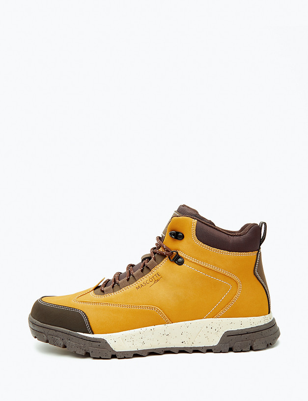 Рыжие зимние мужские ботинки-хайкеры MASCOTTE 189-220553-0609 | ракурс 1
