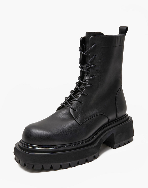 22-4240722-3100M Ботинки женские нат.кожа/ворсин-нат.кожа черн, Mascotte