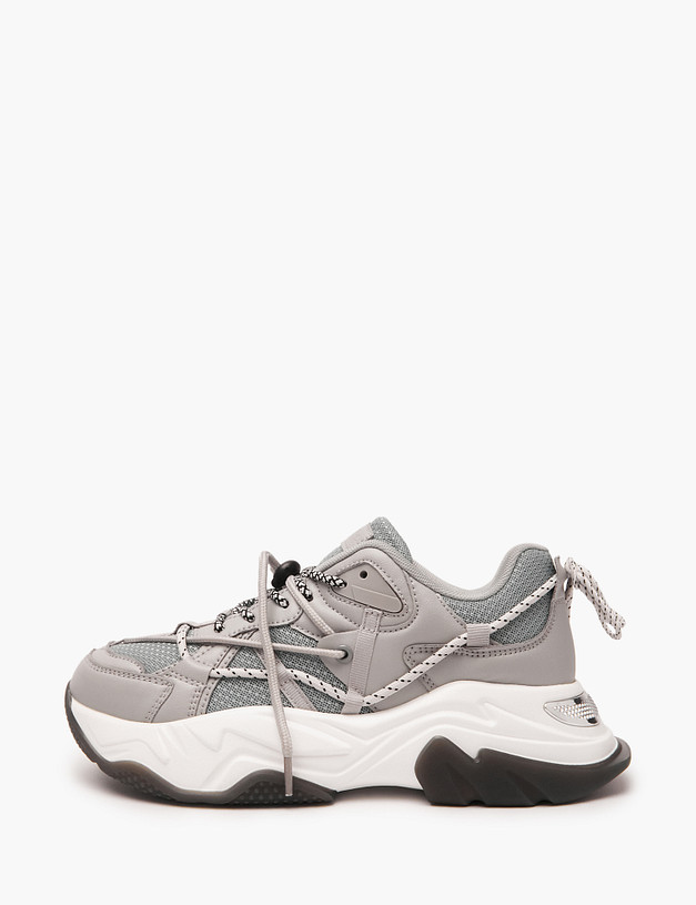 Серые массивные женские кроссовки MASCOTTE 64-111021-0210 | ракурс 1