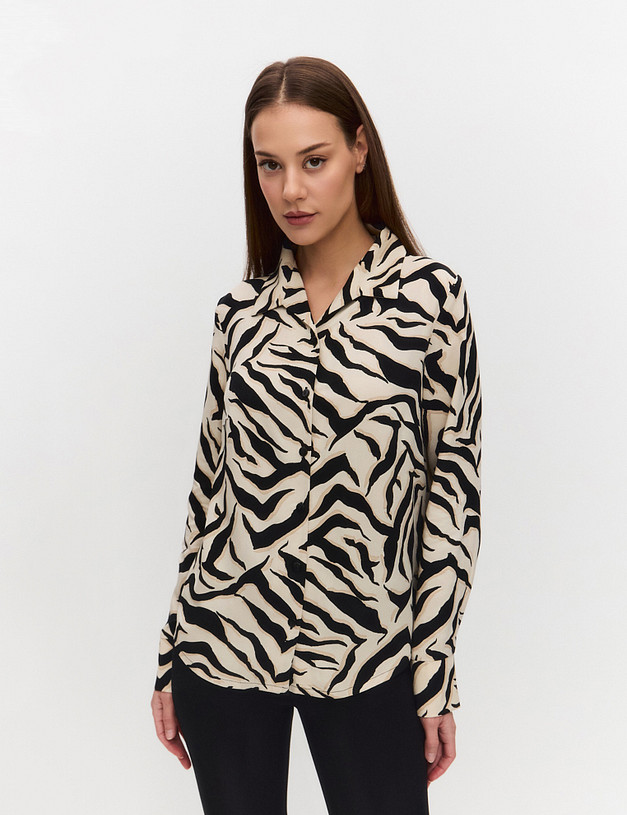 Бежевая женская блузка MASCOTTE 790-5202-2408 | ракурс 1