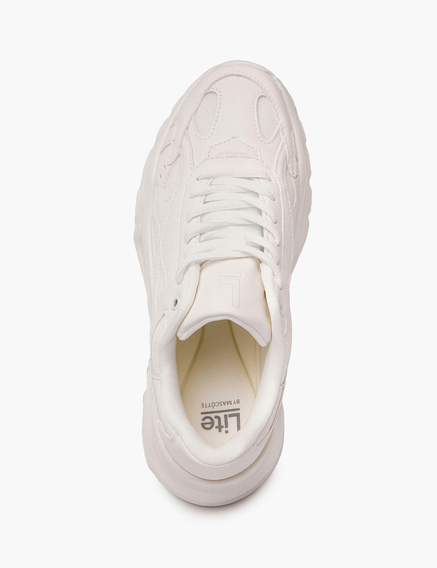 Белые массивные женские кроссовки MASCOTTE 151-310121-0601 | ракурс 4