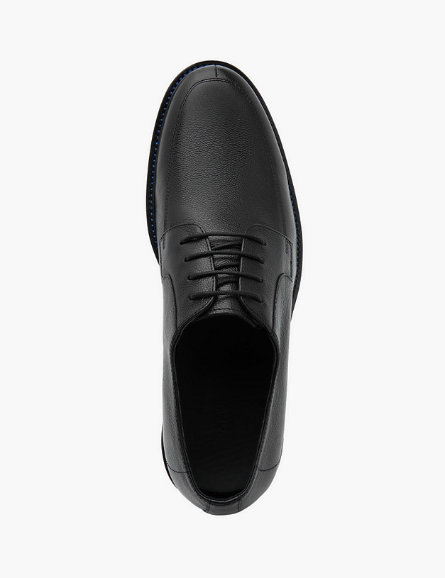 Черные мужские дерби из кожи MASCOTTE 58-3171411-3180M | ракурс 4 Черные мужские дерби из кожи MASCOTTE 58-3171411-3180M | ракурс 4