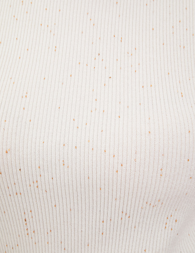 Молочный женский топ в рубчик MASCOTTE 870-4103-2401 | ракурс 7