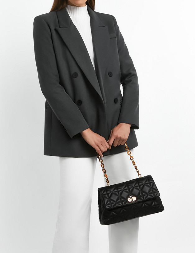 Черная кожаная женская сумка MASCOTTE 671-2216-602 | ракурс 1