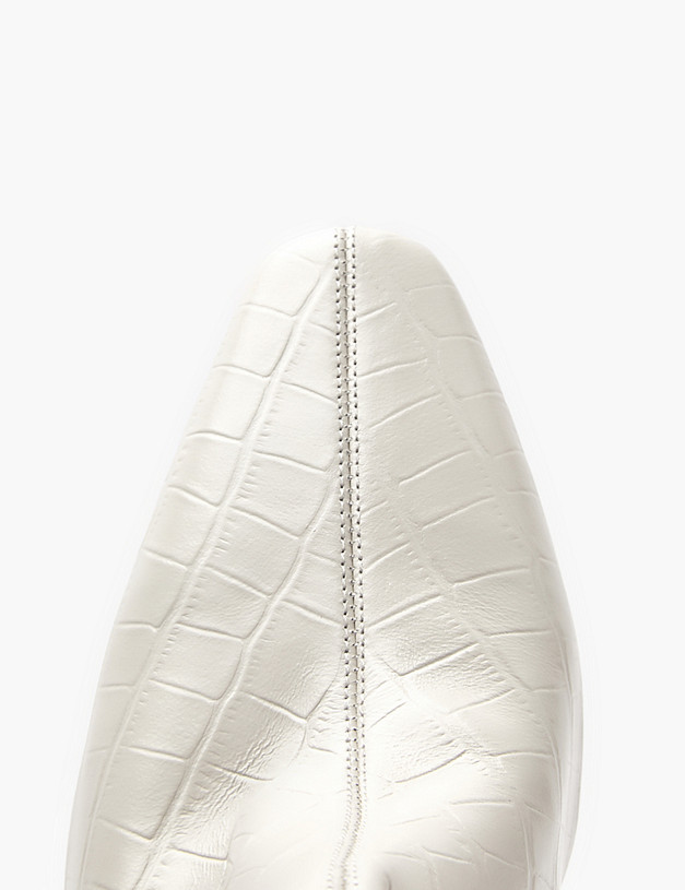 Молочные женские ботильоны с тиснением под рептилию MASCOTTE 126-410721-0101 | ракурс 5