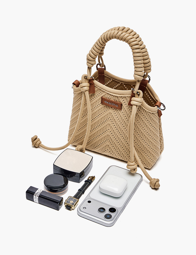 Бежевая женская сумка MASCOTTE 646-6121-209 | ракурс 3