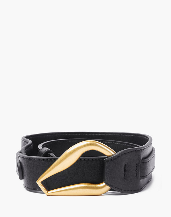 703-2110-602 Ремень жен. кож.спилок/кож.спилок черн, Mascotte