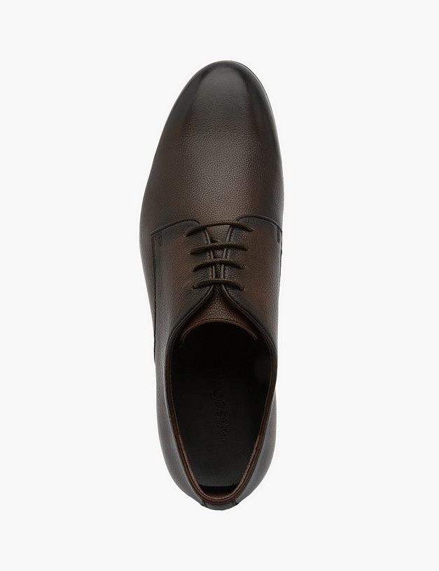 Коричневые кожаные мужские дерби MASCOTTE 128-315812-0109 | ракурс 4