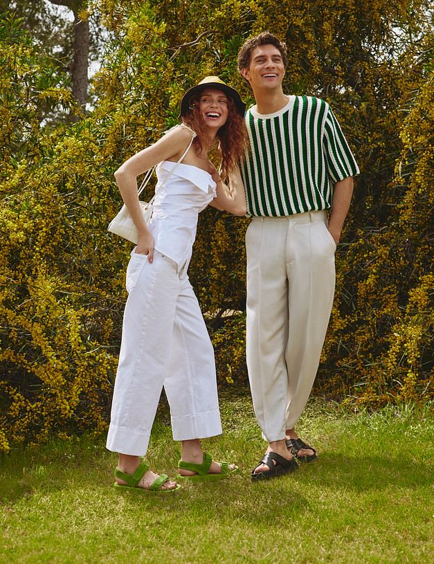 Зеленые велюровые женские сандалии MASCOTTE 172-4121911-4638M | ракурс 1