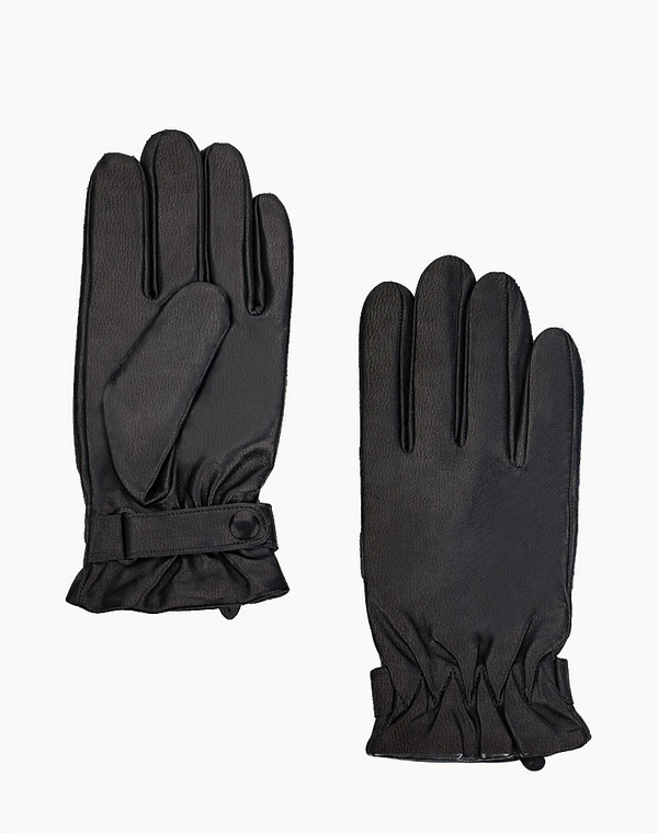 709-1209-102 Перчатки муж. нат.кожа/шерсть черн, Mascotte