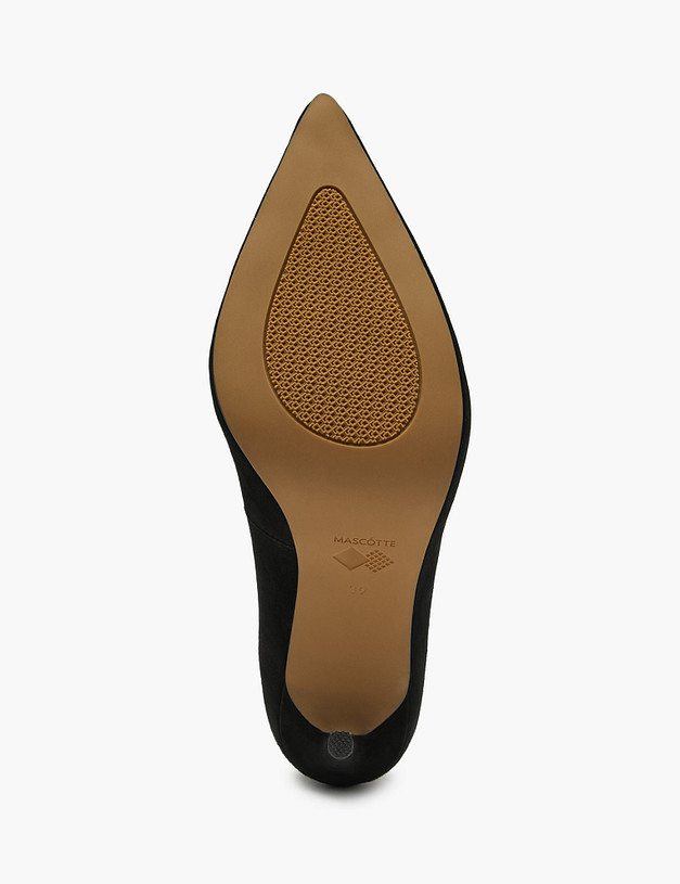 Черные женские велюровые туфли MASCOTTE 94-520115-3605M | ракурс 5