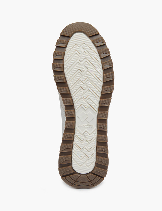 Белые мужские кроссовки из кожи и велюра MASCOTTE 58-3112321-3192M | ракурс 6