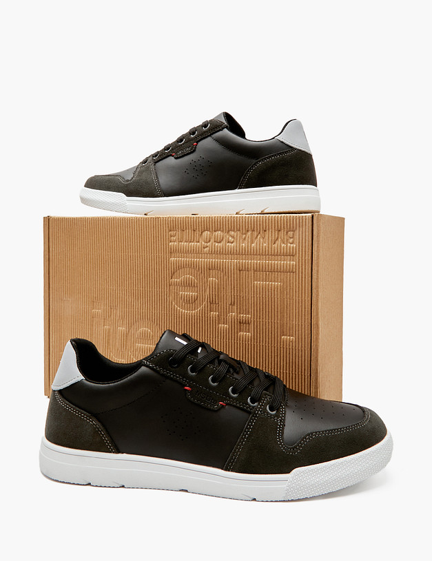 Черные мужские кеды из кожи и велюра MASCOTTE 189-4113129-0602 | ракурс 6