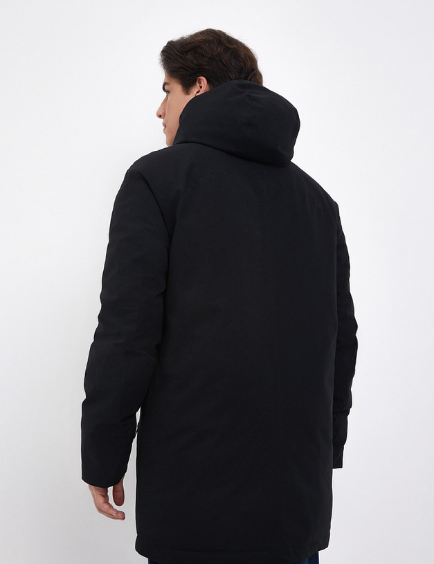 Черный мужской пуховик MASCOTTE 837-4207-2402 | ракурс 6 Черный мужской пуховик MASCOTTE 837-4207-2402 | ракурс 6