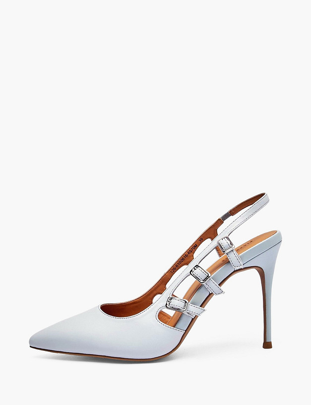 Голубые женские туфли MASCOTTE 126-6102616-6570M | ракурс 2