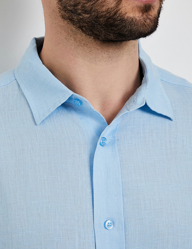 Голубая мужская рубашка MASCOTTE 834-6102-2711 | ракурс 6