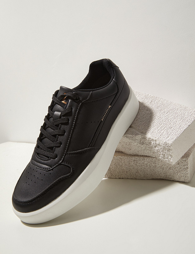 Черные мужские кеды  MASCOTTE 18-4130221-0602 | ракурс 7