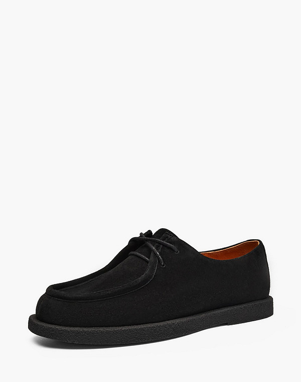 126-522511-3605M Полуботинки женские велюр/нат.кожа-текстиль черн, Mascotte