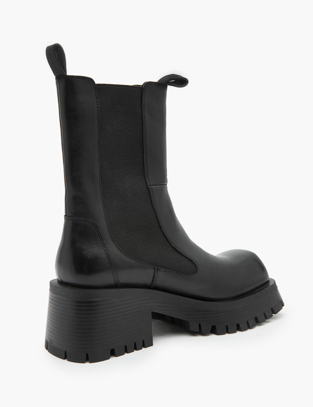 Черные женские челси с квадратным мысом MASCOTTE 15-3204721-3100M | ракурс 4 Черные женские челси с квадратным мысом MASCOTTE 15-3204721-3100M | ракурс 4