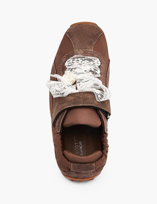 Коричневые кроссовки для девочек MASCOTTE 234-615811-0209 | ракурс 4