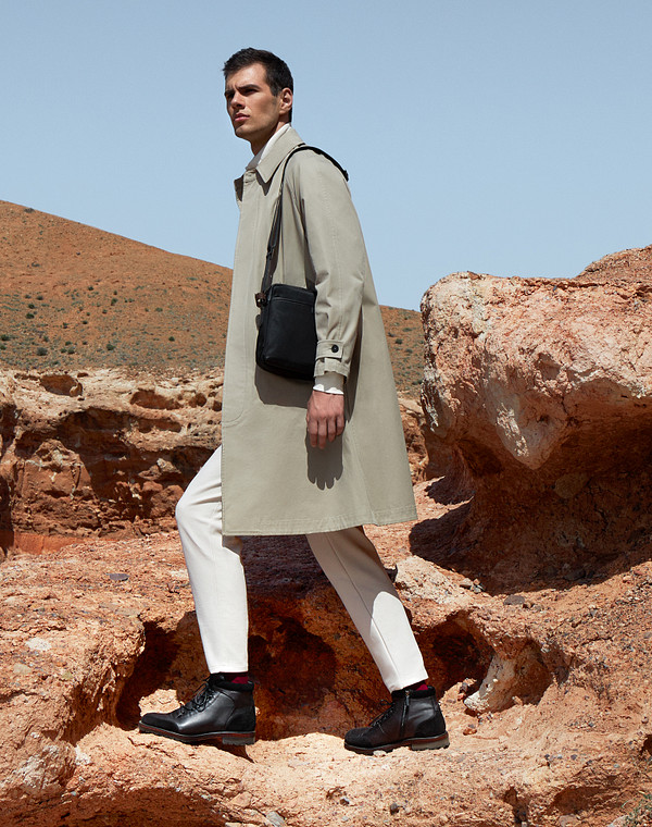 22-320621-0102 Ботинки мужские нат.кожа-велюр/ворсин-нат.кожа черн, Mascotte