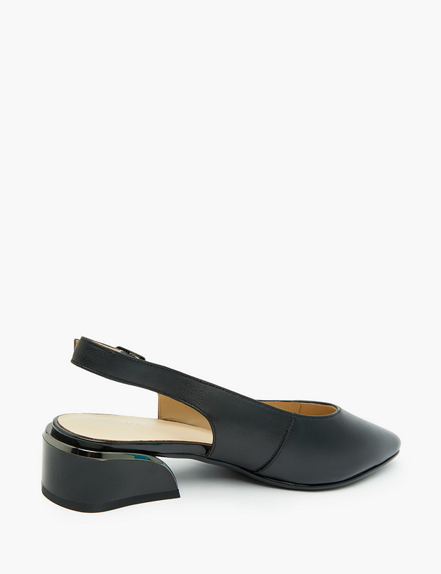 Черные кожаные женские босоножки MASCOTTE 102-310211-0502 | ракурс 3