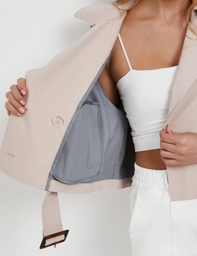 Розовый женский тренч MASCOTTE 974-5113-2406 | ракурс 3 Розовый женский тренч MASCOTTE 974-5113-2406 | ракурс 3