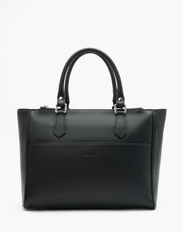 660-2255-102 Сумка женская нат.кожа-и.кожа/текстиль черн, M, Mascotte