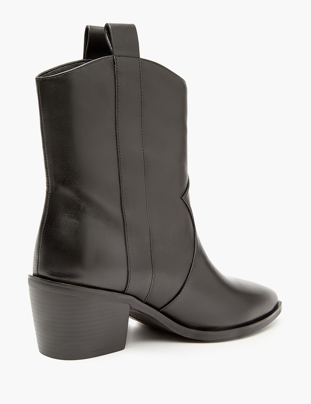 Черные кожаные женские казаки MASCOTTE 233-3205821-3100M | ракурс 3