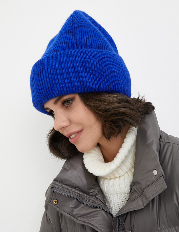 Синяя женская шапка MASCOTTE 781-1214-7503 | ракурс 1