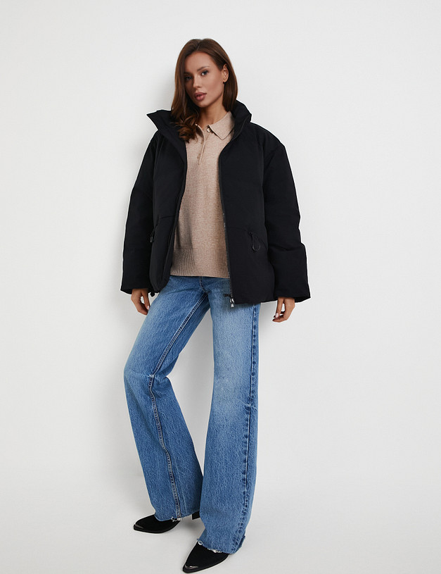 Черный женский пуховик MASCOTTE 971-5218-2402 | ракурс 2