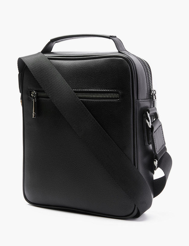Черная кожаная мужская сумка MASCOTTE 602-2226-102 | ракурс 3