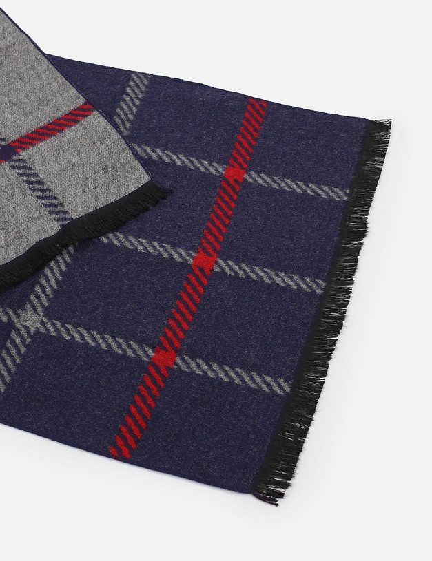 Синий мужской шарф MASCOTTE 766-1204-2403 | ракурс 3