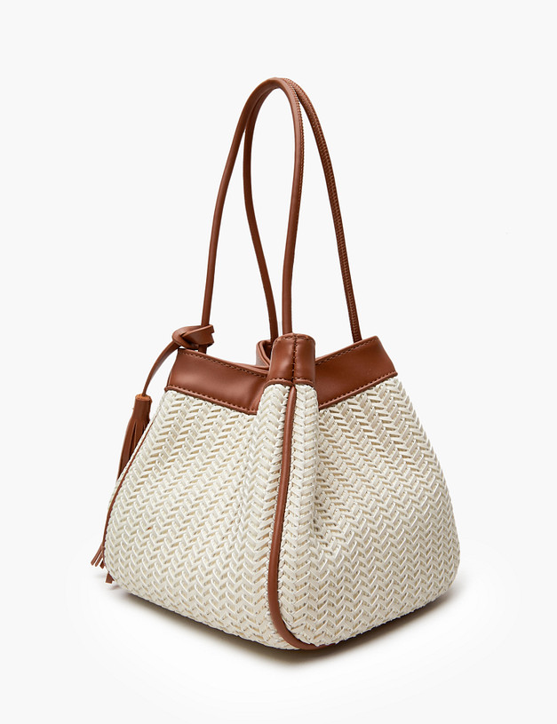 Молочная женская сумка MASCOTTE 647-4118-201 | ракурс 3 Молочная женская сумка MASCOTTE 647-4118-201 | ракурс 3