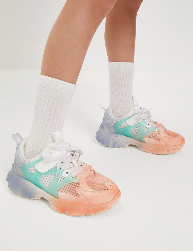 Цветные кроссовки для девочек MASCOTTE 234-413821-0612 | ракурс 1