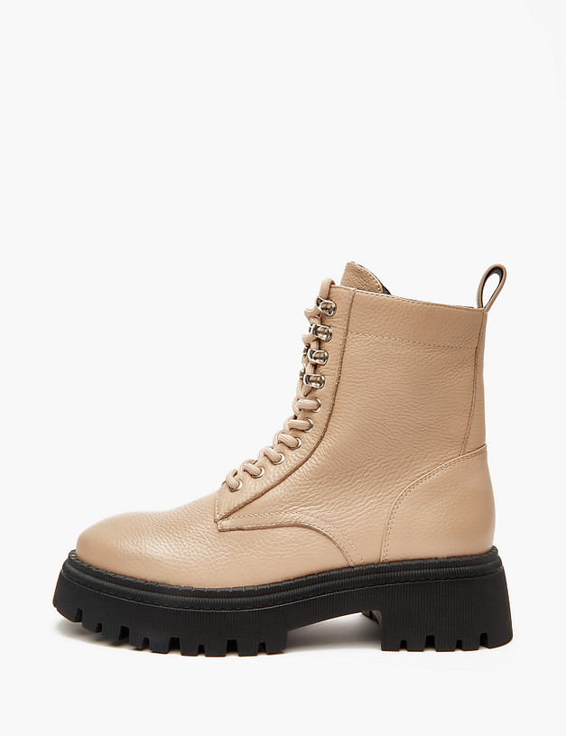 Бежевые женские зимние ботинки MASCOTTE 233-324031-0108 | ракурс 1
