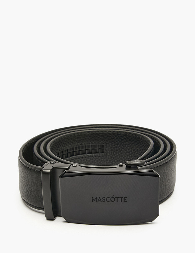 Черный мужской ремень MASCOTTE 703-4111-6002 | ракурс 2
