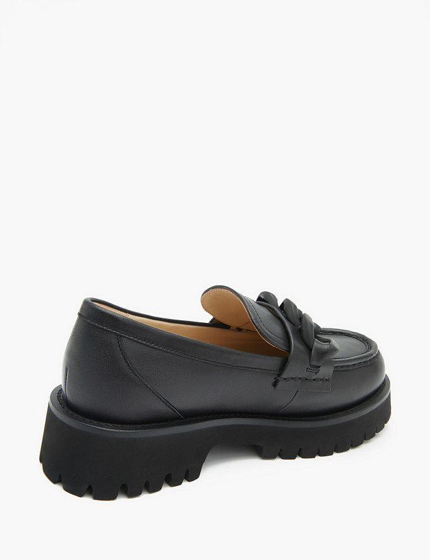 Черные женские лоферы с цепью MASCOTTE 15-2145411-3501M | ракурс 3