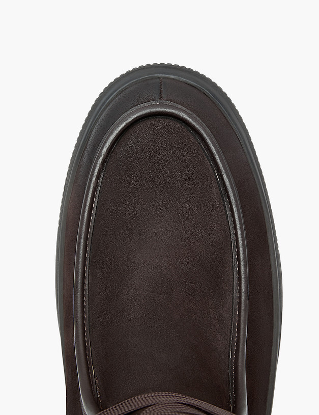 Коричневые мужские зимние ботинки из нубука MASCOTTE 22-321831-3305M | ракурс 5 Коричневые мужские зимние ботинки из нубука MASCOTTE 22-321831-3305M | ракурс 5