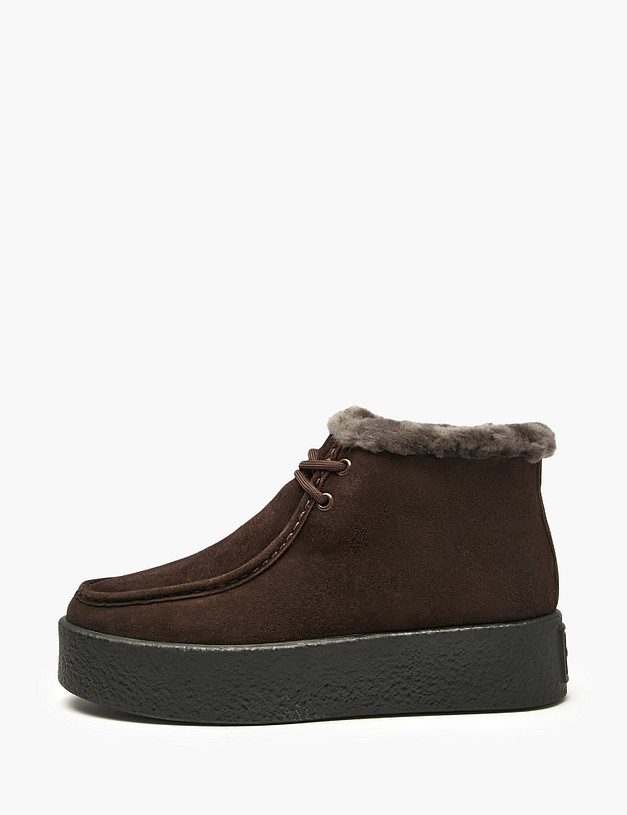 Коричневые женские зимние ботинки MASCOTTE 22-5280133-4681M | ракурс 1