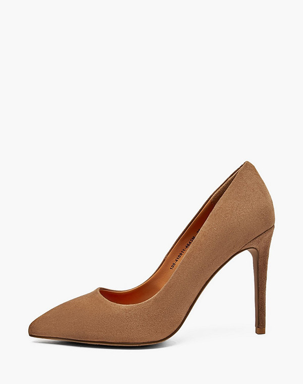 100-410911-4643M Туфли женские велюр/нат.кожа темн-беж, Mascotte