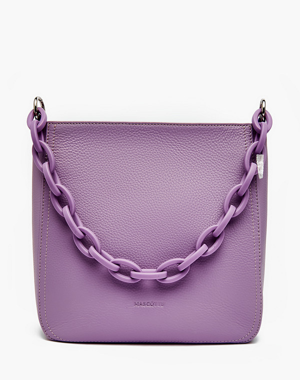 660-3101-107 Сумка женская нат.кожа-и.кожа/текстиль фиол, M, Mascotte