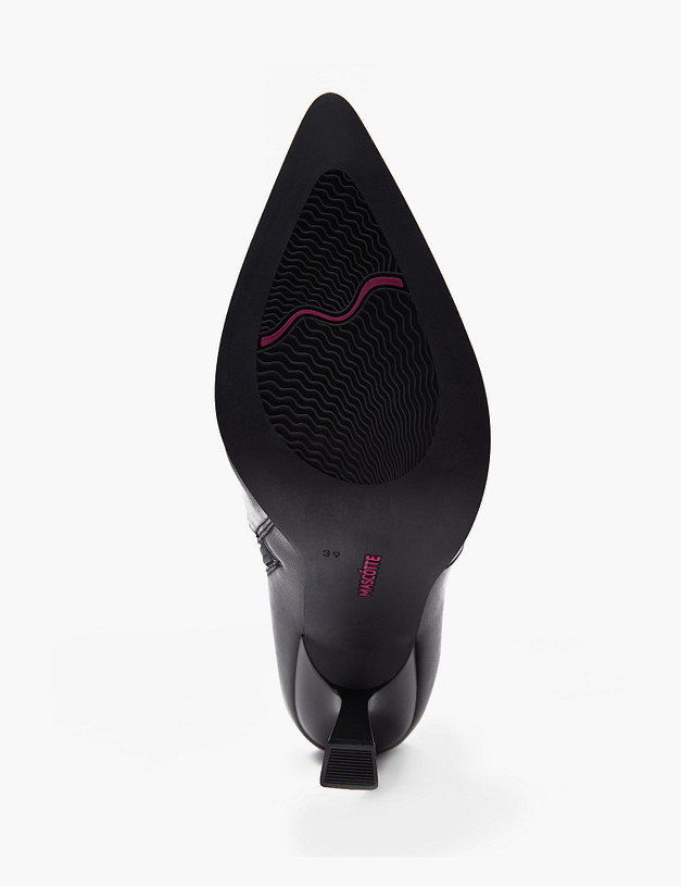 Черные кожаные женские ботфорты MASCOTTE 234-322121-0502 | ракурс 6