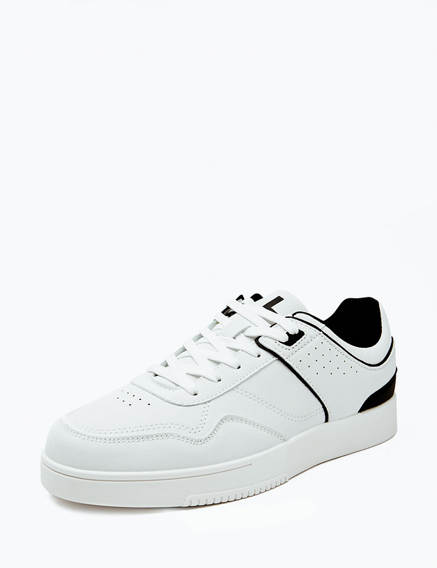 Белые мужские кеды из экокожи MASCOTTE 18-410522-0601 | ракурс 2